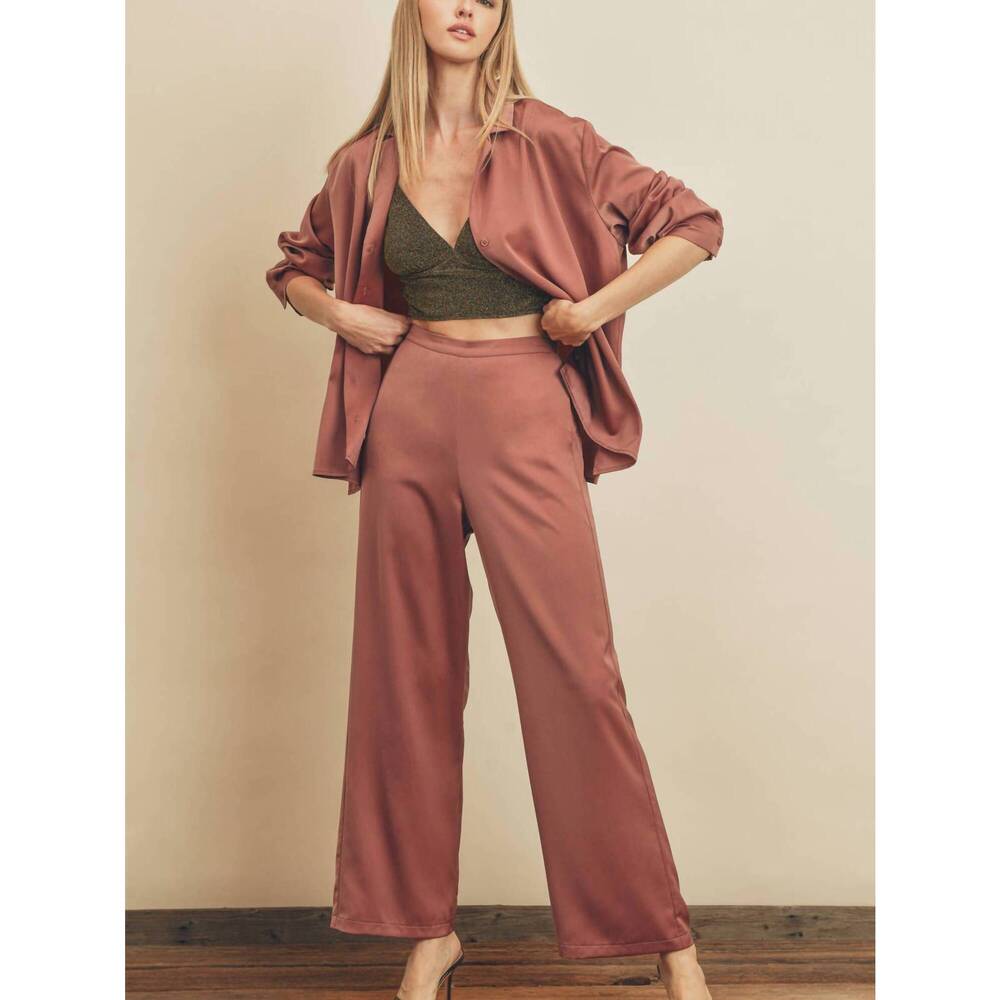 NEW DRESS FORUM do your thing shirt & pants set in mauve